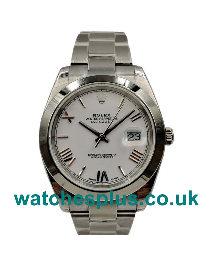 UK Perfect Replica Rolex Datejust 116200 With White Dials And Steel Cases For Sale