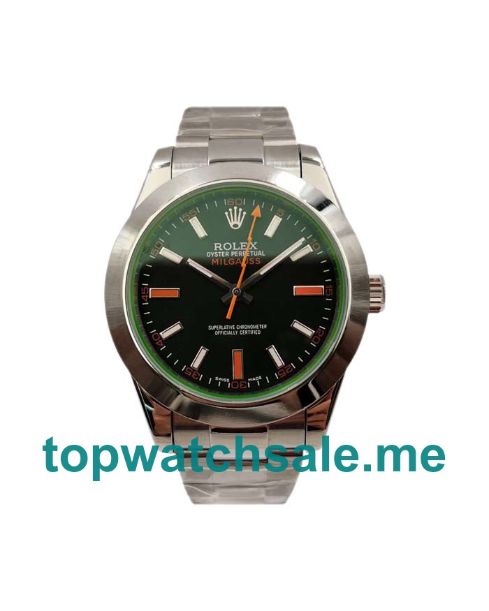 UK Best 1:1 Replica Rolex Milgauss 116400 GV With Black Dials And Steel Cases For Sale