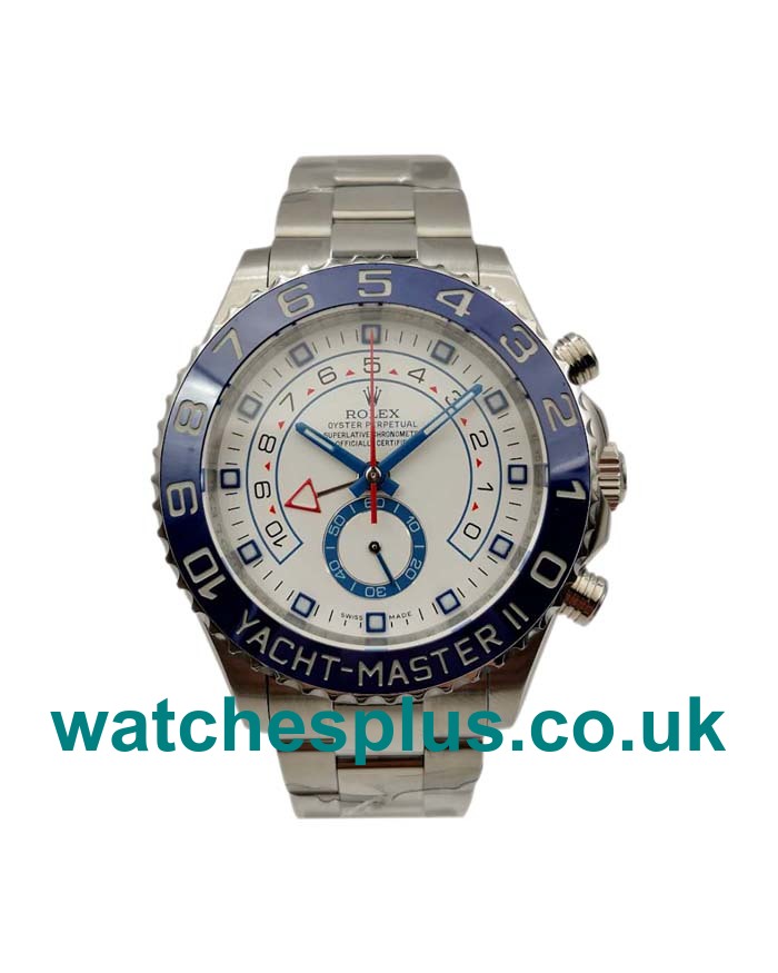 UK Best Quality Rolex Yacht-Master II 116680 Replica Watches With White Dials For Men