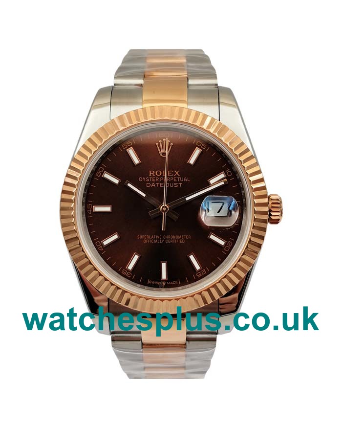 UK Best 1:1 Chocolate Dials Replica Rolex Datejust 126331 With Rose Gold & Steel Cases For Sale