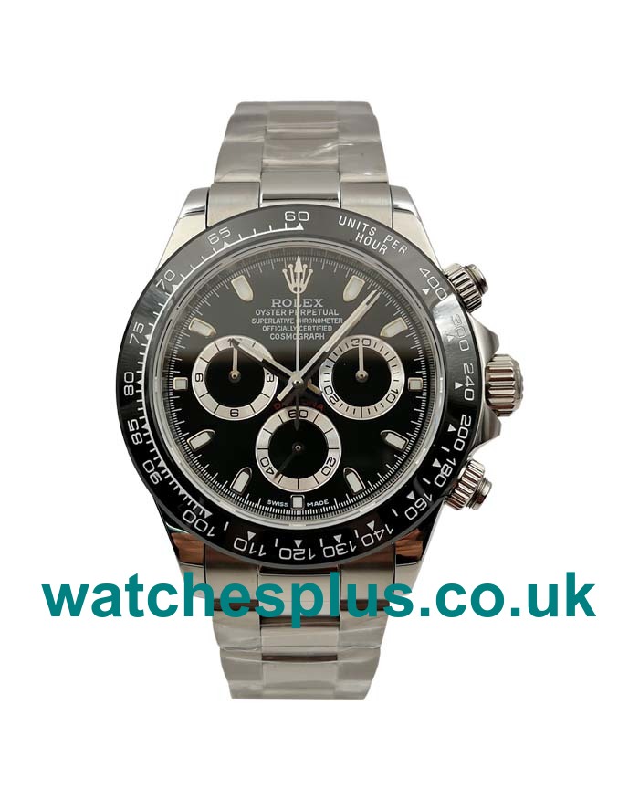 UK Swiss Made Rolex Daytona 116500 40 MM Black Dials Men Replica Watches