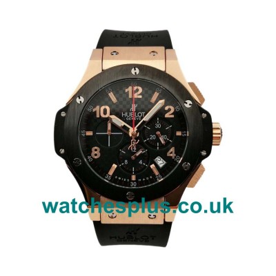 UK Best 1:1 Replica Hublot Big Bang 301.PB.131.RX In 44 MM With Black Dials And Red Gold Cases For Men