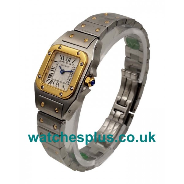 UK High Quality 24 MM Fake Cartier Santos De Cartier W20012C4 With Silver Dials For Women