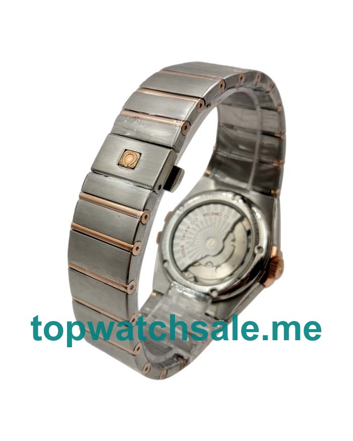 UK Perfect Replica Omega Constellation 123.20.35.20.63.001 With Brown Dials Steel & Rose Gold Cases Online