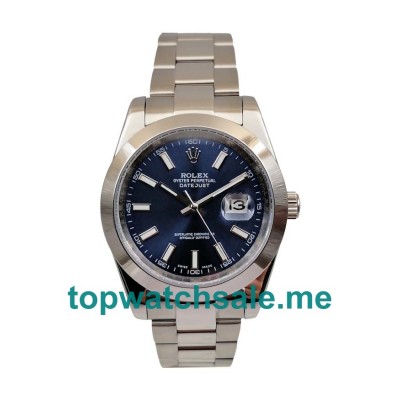UK High Quality Rolex Datejust 126300 Replica Watches With Blue Dials For Sale