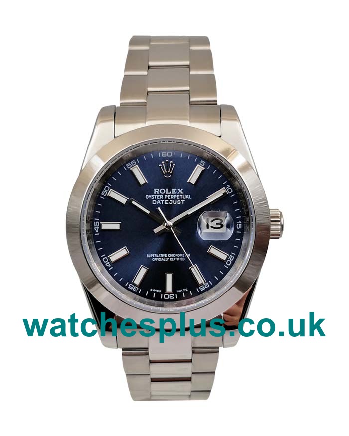 UK High Quality Rolex Datejust 126300 Replica Watches With Blue Dials For Sale