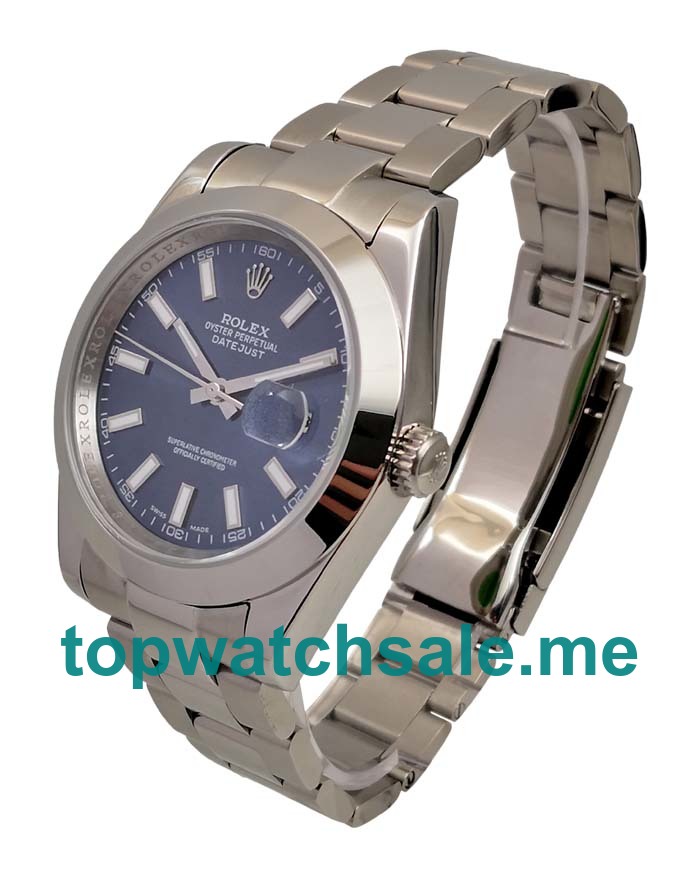 UK High Quality Rolex Datejust 126300 Replica Watches With Blue Dials For Sale