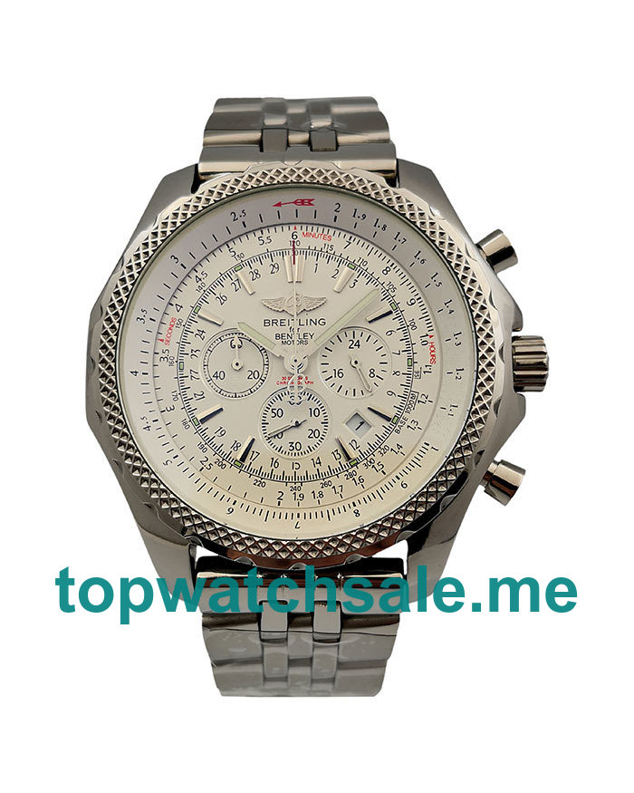 UK Best 1:1 Replica Breitling Bentley Motors A25362 With White Dials And Steel Cases For Sale