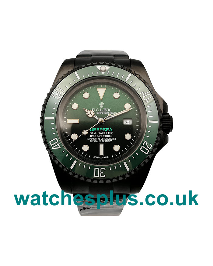 UK Best 1:1 Rolex Sea-Dweller Deepsea 126660 Replica Watches With Green & Black Dials For Sale