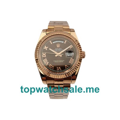 High Quality Rolex Day-Date II 218235 Fake Watches With Chocolate Dials For Sale