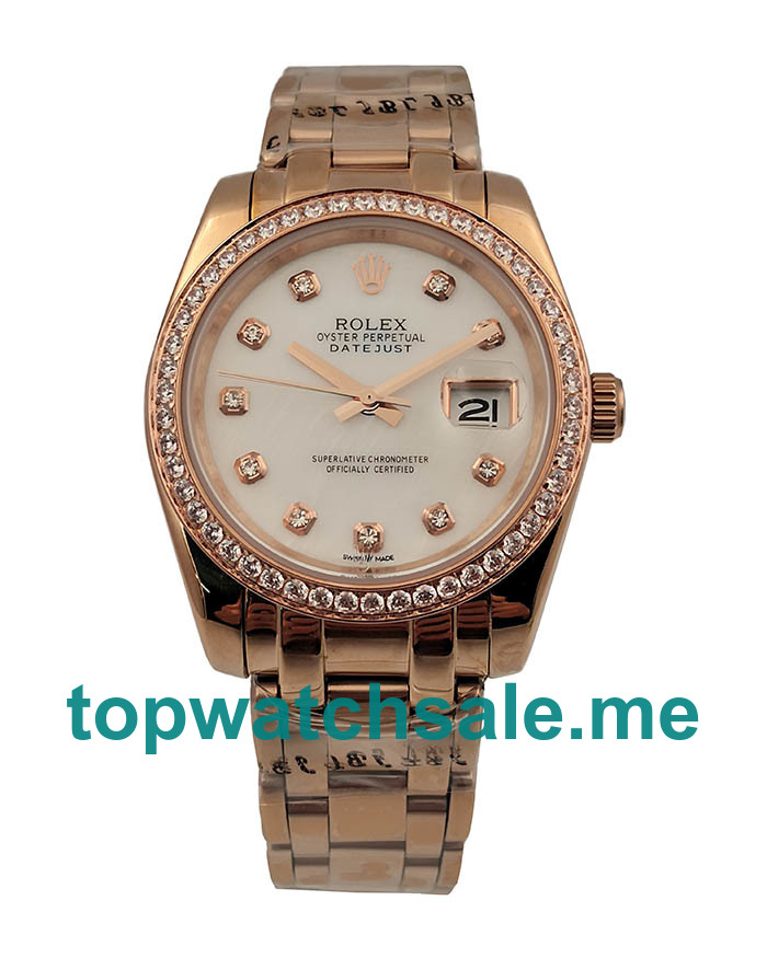 UK Perfect 1:1 Fake Rolex Pearlmaster 81285 With Mother-Of-Pearl Dials For Women