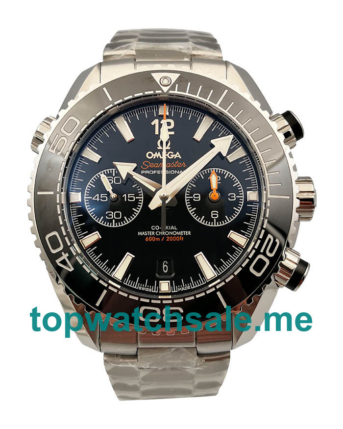 Best 1:1 Omega Seamaster Planet Ocean 215.30.46.51.01.001 Fake Watches With Black Dials For Men