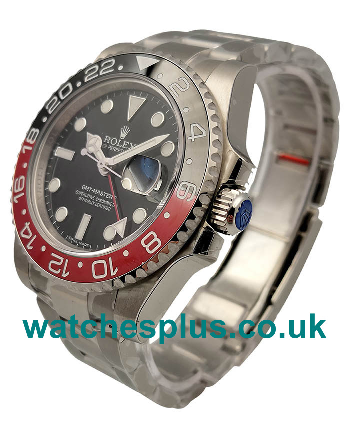 UK Swiss Made Replica Rolex GMT-Master II 116710BLNR UR Stainless Steel Black Dial Swiss 2836-2