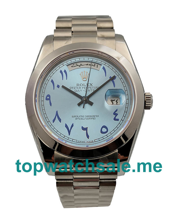 UK High Quality Rolex Day-Date 228206 Replica Watches With Ice Blue Dials Online
