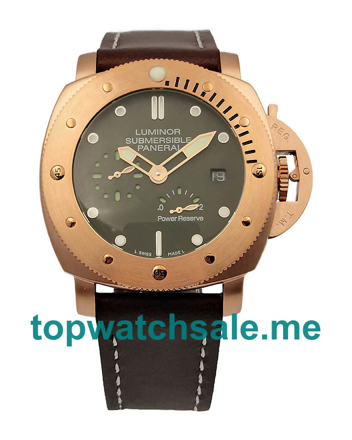 UK High Quality Fake Panerai Luminor Submersible With Green Dials For Men