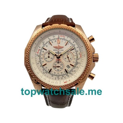 UK Perfect 1:1 Replica Breitling Bentley Motors A25362 With White Dials And Rose Gold Cases For Men