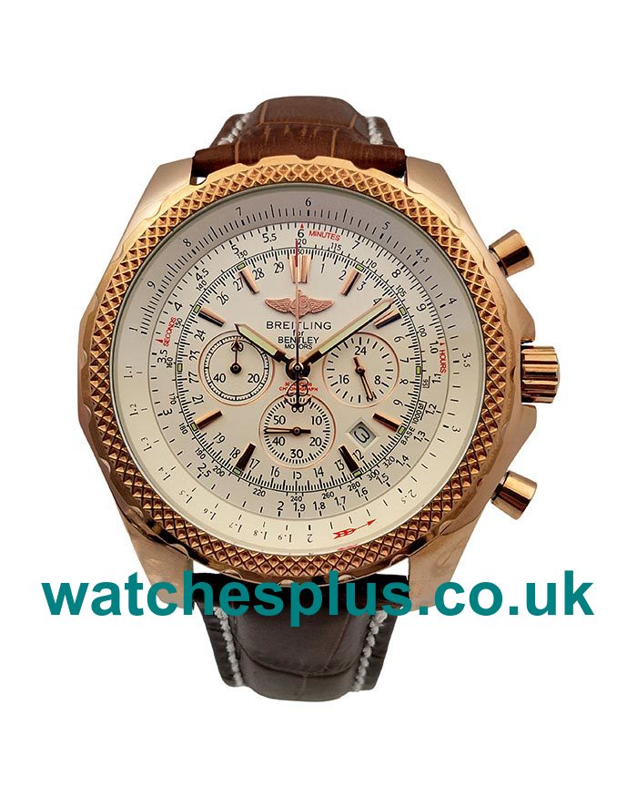 UK Perfect 1:1 Replica Breitling Bentley Motors A25362 With White Dials And Rose Gold Cases For Men