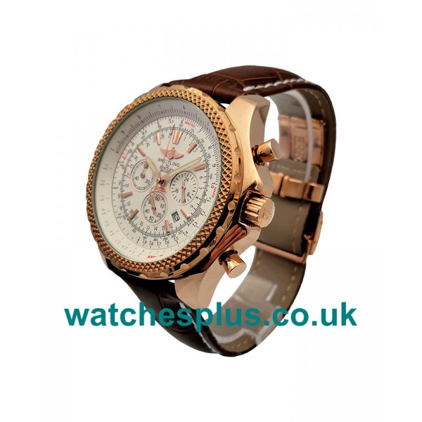 UK Perfect 1:1 Replica Breitling Bentley Motors A25362 With White Dials And Rose Gold Cases For Men