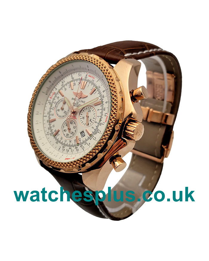 UK Perfect 1:1 Replica Breitling Bentley Motors A25362 With White Dials And Rose Gold Cases For Men