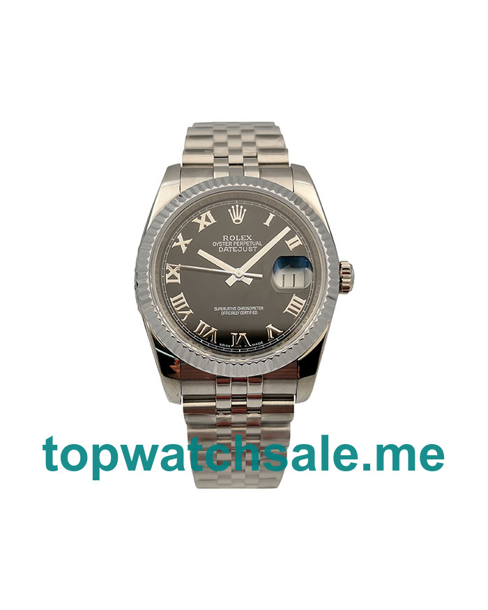 UK Best 1:1 Rolex Datejust 116234 Replica Watches With Black Dials And Steel Cases Online