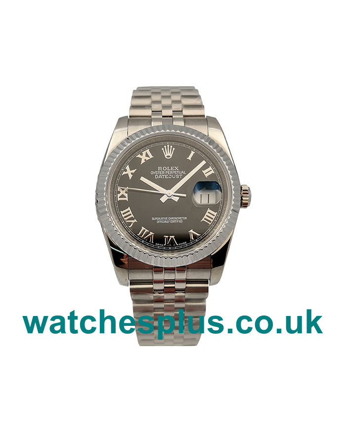 UK Best 1:1 Rolex Datejust 116234 Replica Watches With Black Dials And Steel Cases Online