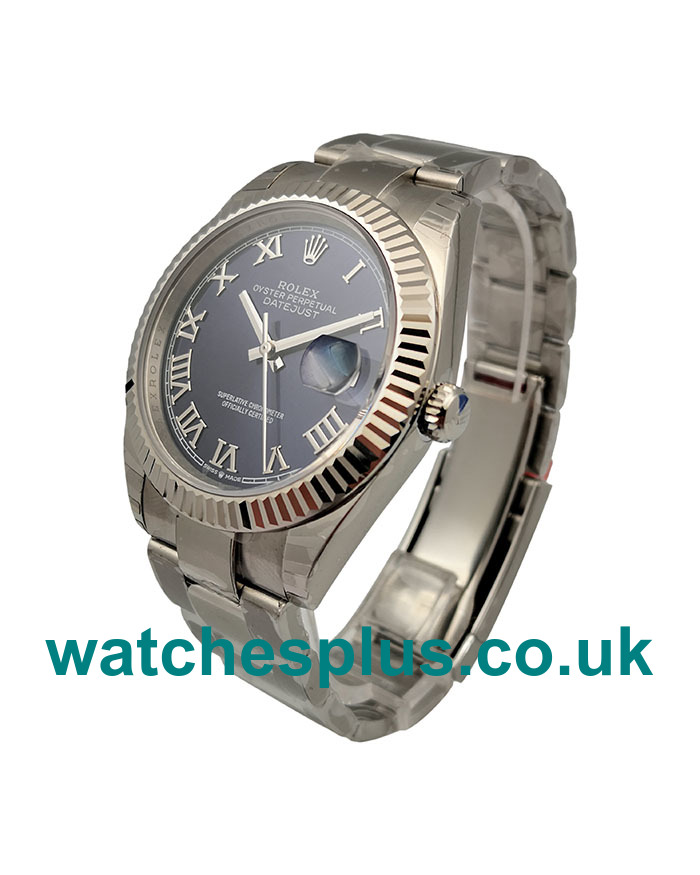 UK Best 1:1 41 MM Rolex Datejust 126334 Replica Watches With Blue Dials For Men