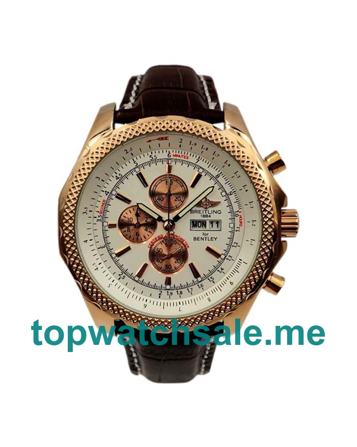 UK Luxury White Dials 1:1 Replica Breitling Bentley GT A13362 Gold Cases For Sale