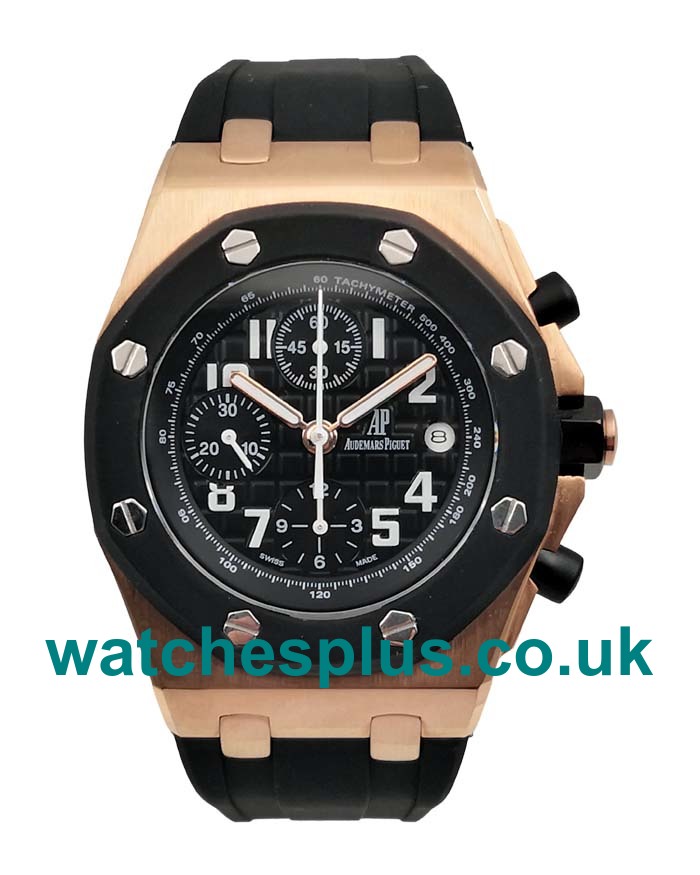 UK AAA Replica Audemars Piguet Replica Royal Oak Offshore Watches With Black Dials For Sale