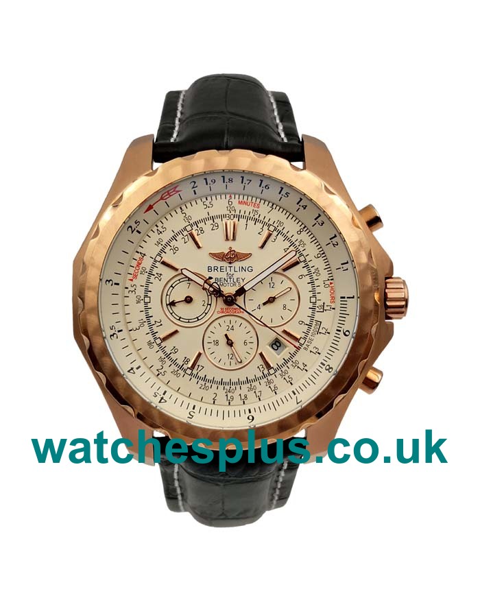 UK Best 1:1 Replica Breitling Bentley Motors A25362 With White Dials And Rose Gold Cases For Sale