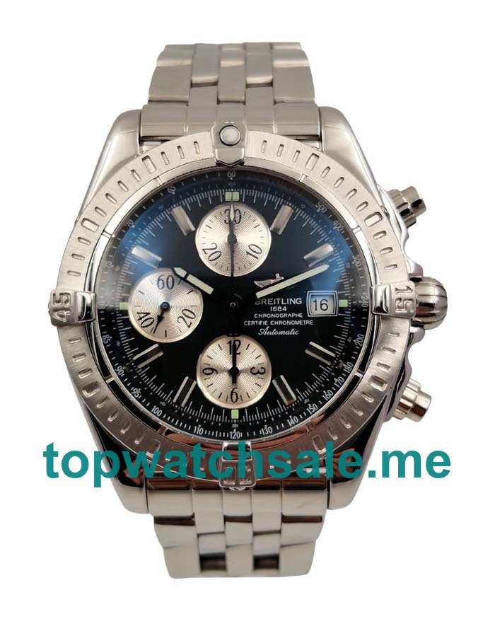 UK Swiss Made Breitling Chronomat A13352 Replica Watches With Black Dials For Sale