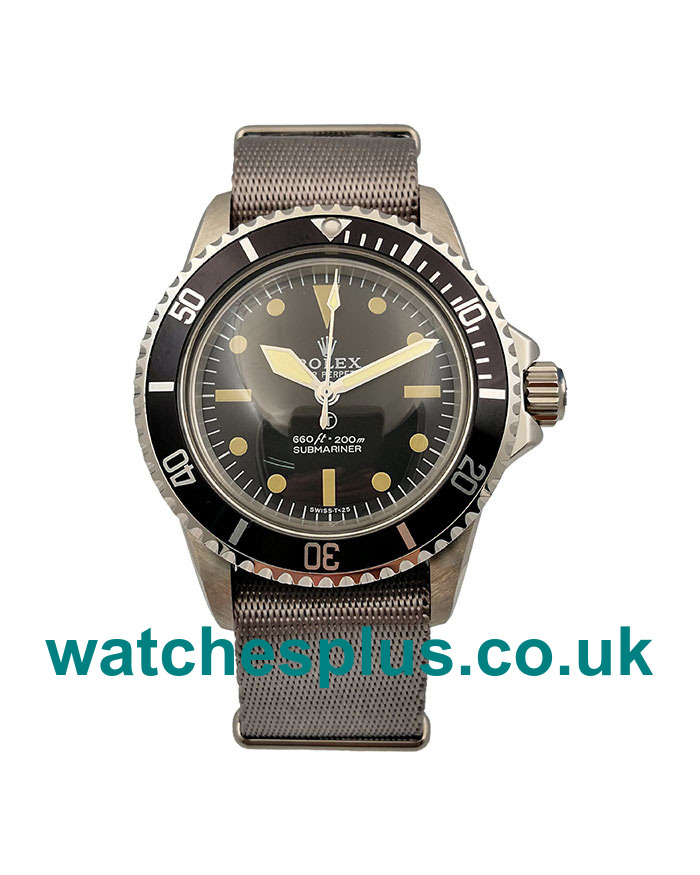 UK 40 MM Swiss Luxury Rolex Submariner 5517 Replica Watches With Black Dials For Sale