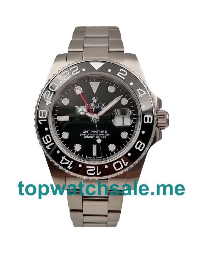 UK Top Swiss 40 MM Rolex GMT-Master II 116710 LN Replica Watches With Black Dials For Sale
