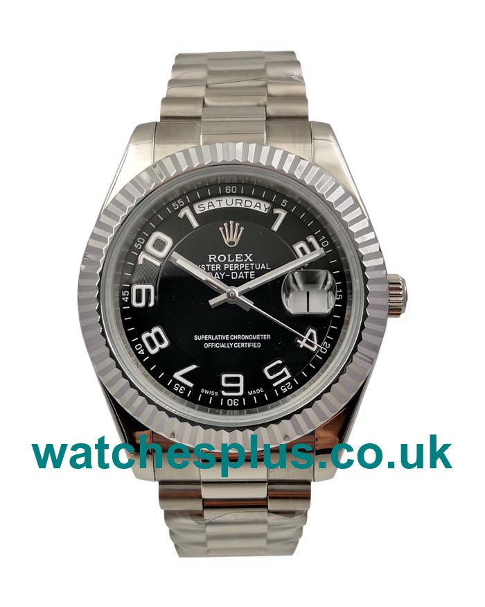 UK Top Quality Rolex Day-Date 118239 Replica Watches With Black Dials For Sale