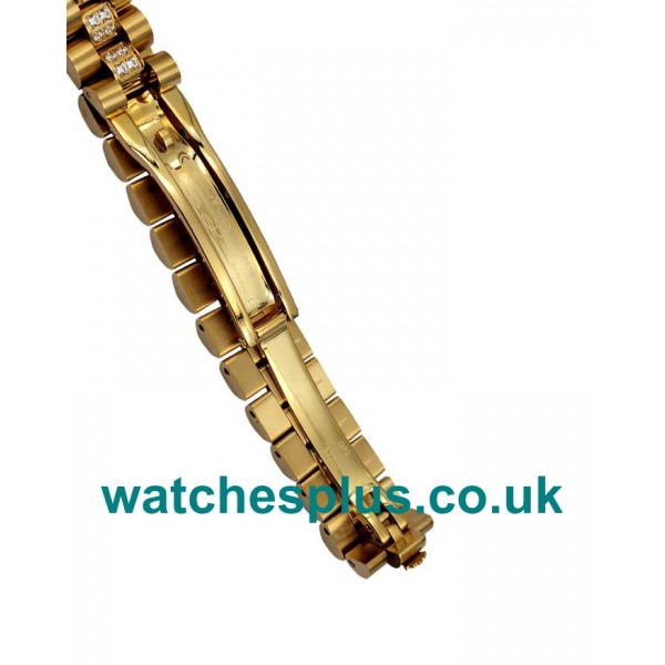 UK Best Quality Replica Rolex Lady-Datejust 179158 With Diamonds Dials And Gold Cases For Ladies