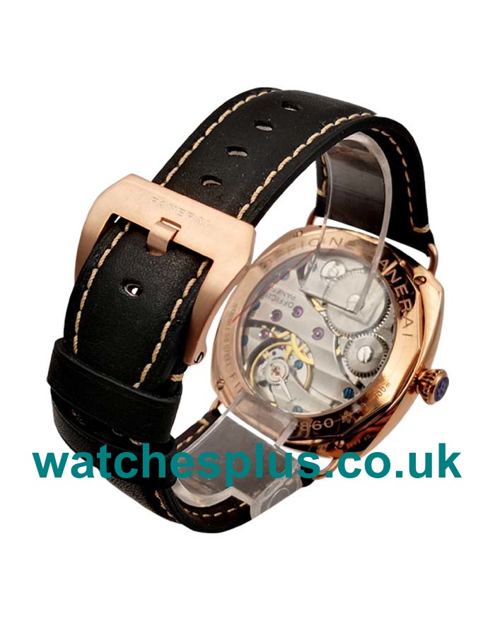 UK Luxury Replica Panerai Radiomir PAM00439 With Black Dials And Rose Gold Cases For Men