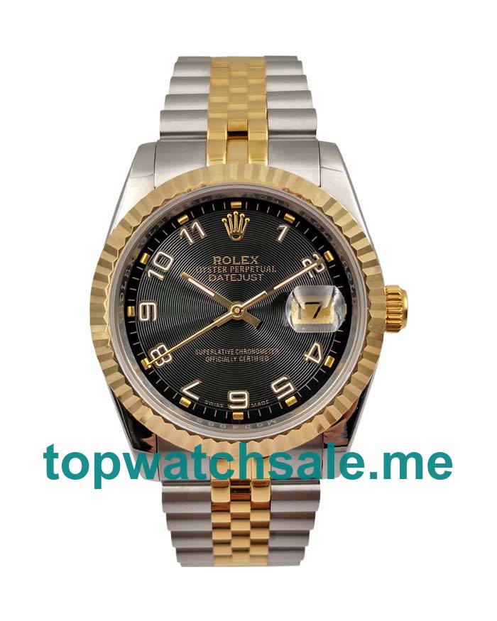 UK Best Quality Rolex Datejust 116233 Replica Watches With Black Dials For Sale