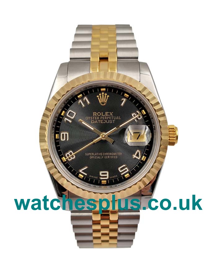 UK Best Quality Rolex Datejust 116233 Replica Watches With Black Dials For Sale