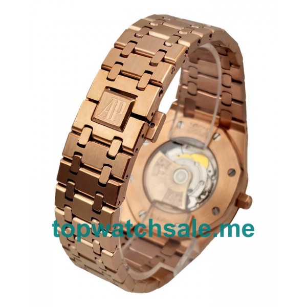 UK Perfect Replica Audemars Piguet Royal Oak Jumbo 15400OR.OO.1220OR.01 Watches With Black Dials For Men