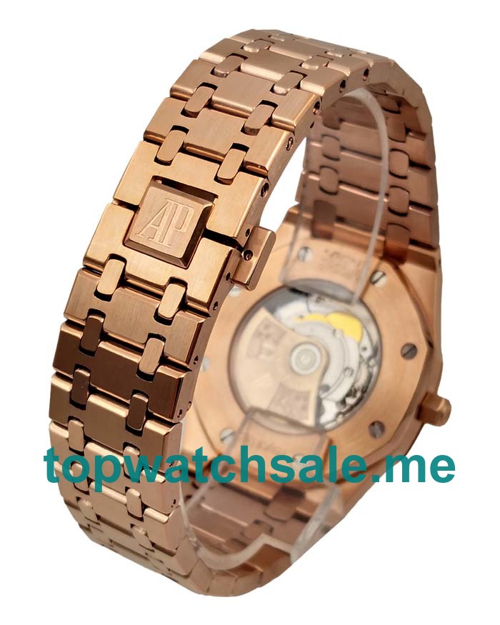 UK Perfect Replica Audemars Piguet Royal Oak Jumbo 15400OR.OO.1220OR.01 Watches With Black Dials For Men