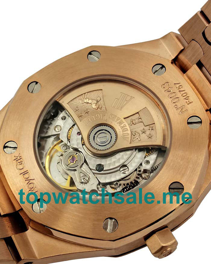 UK Perfect Replica Audemars Piguet Royal Oak Jumbo 15400OR.OO.1220OR.01 Watches With Black Dials For Men