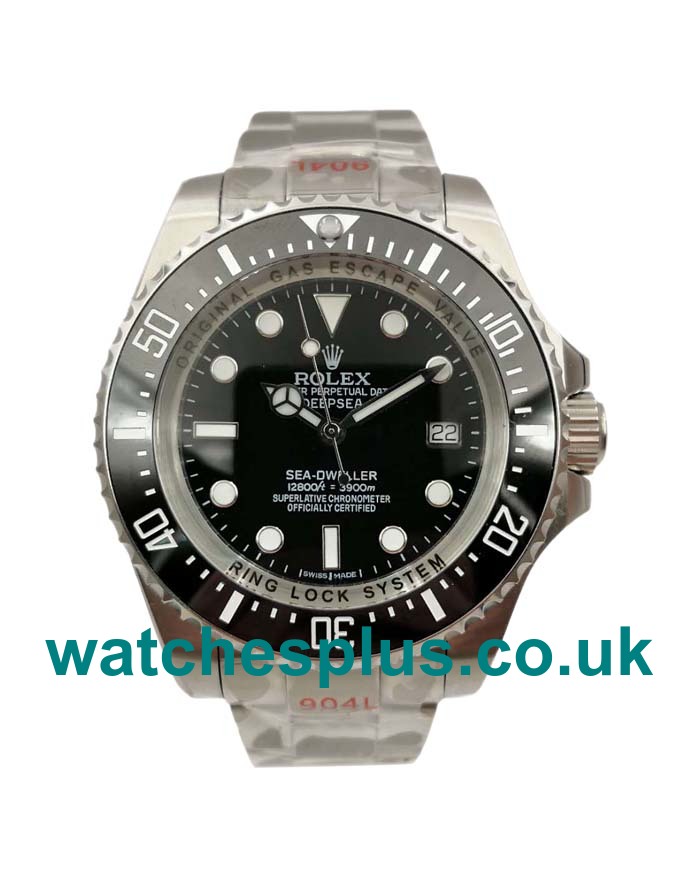 Best 1:1 Fake Rolex Sea-Dweller Deepsea 116660 With Black Dials And Steel Cases For Men