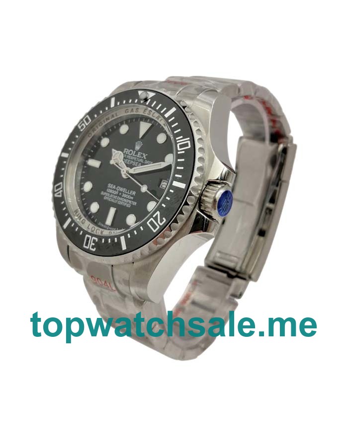 Best 1:1 Fake Rolex Sea-Dweller Deepsea 116660 With Black Dials And Steel Cases For Men