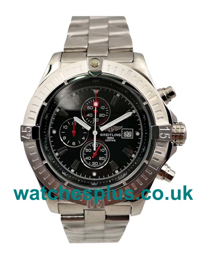 UK Perfect 1:1 Fake Breitling Avenger A13370 With Black Dials And Steel Cases For Sale