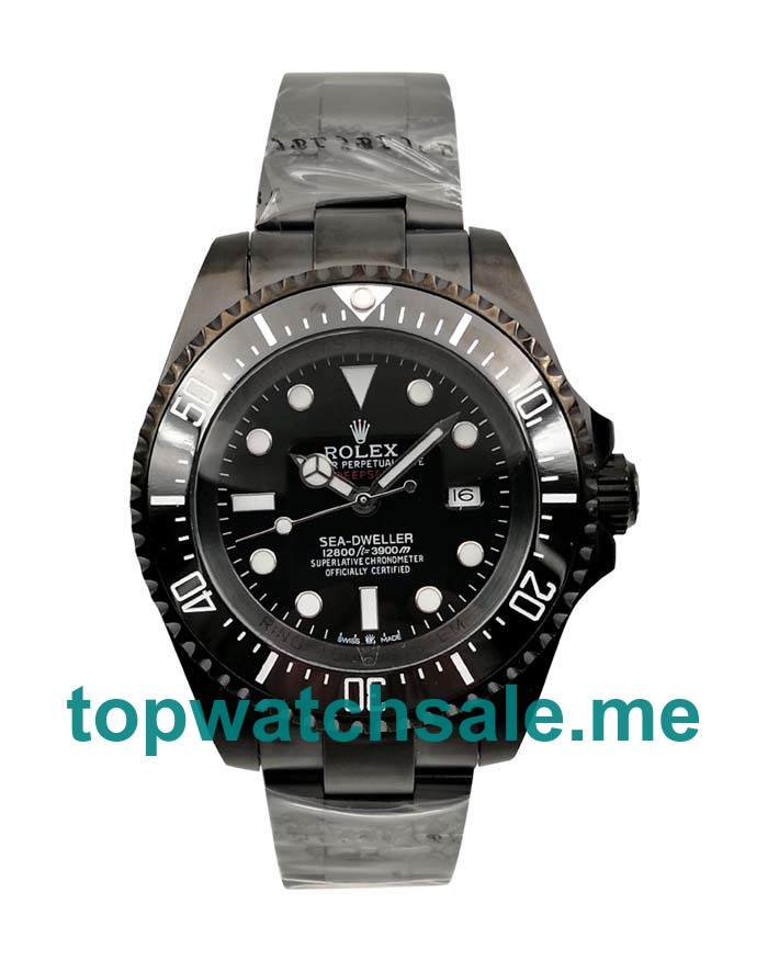 UK Best 1:1 Rolex Sea-Dweller Deepsea 116660 Replica Watches With Black Dials For Men