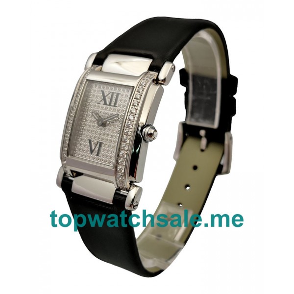 UK Luxury Patek Philippe Twenty~4 4910G Replica Watches With Diamonds Dials For Sale