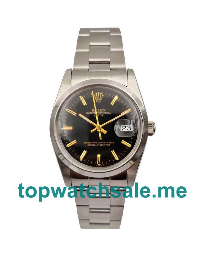 UK Perfect Fake Rolex Oyster Perpetual Date 115200 With Black Dials And Steel Cases Online Sale