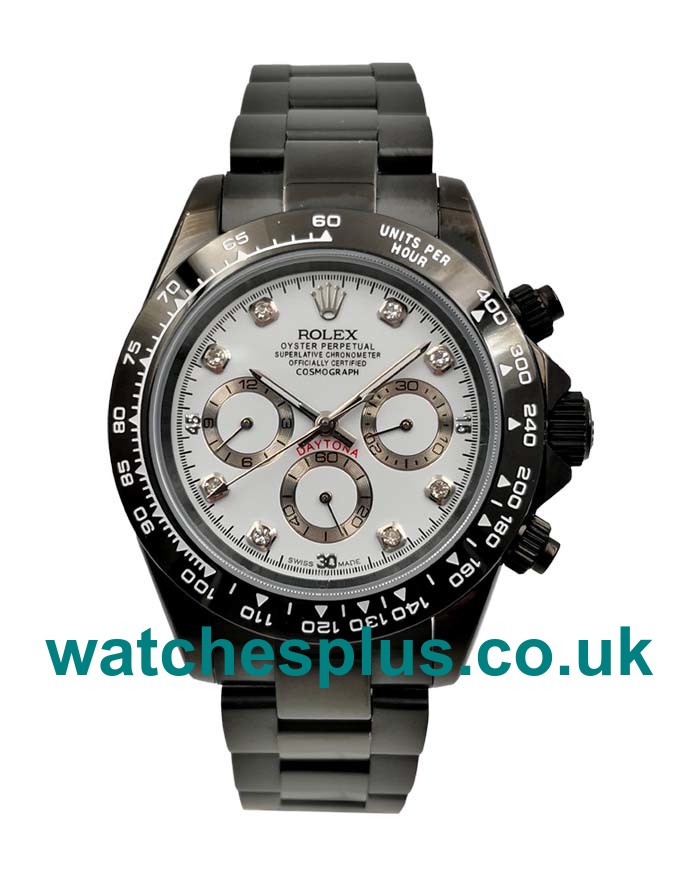 40 MM Best 1:1 Rolex Daytona 116519 Replica Watches With Black Dials For Sale