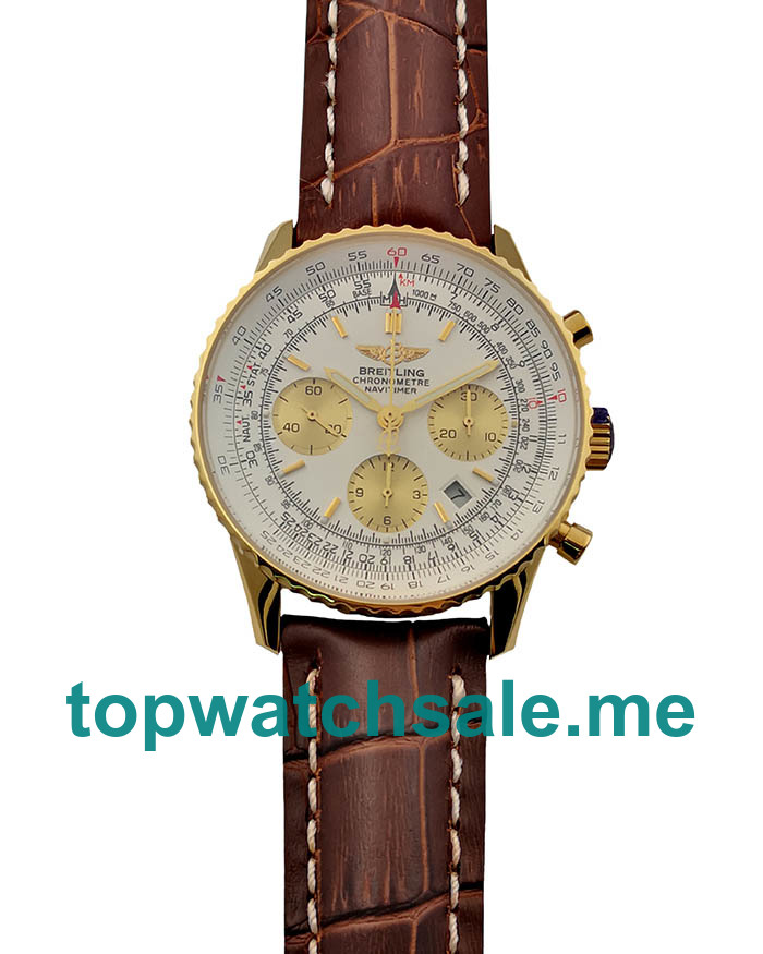 UK Best Quality Breitling Navitimer D23322 Replica Watches With White Dials For Sale
