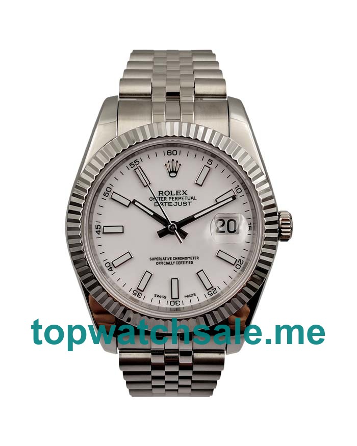 UK AAA Rolex Datejust 116334 Replica Watches With White Dials For Sale