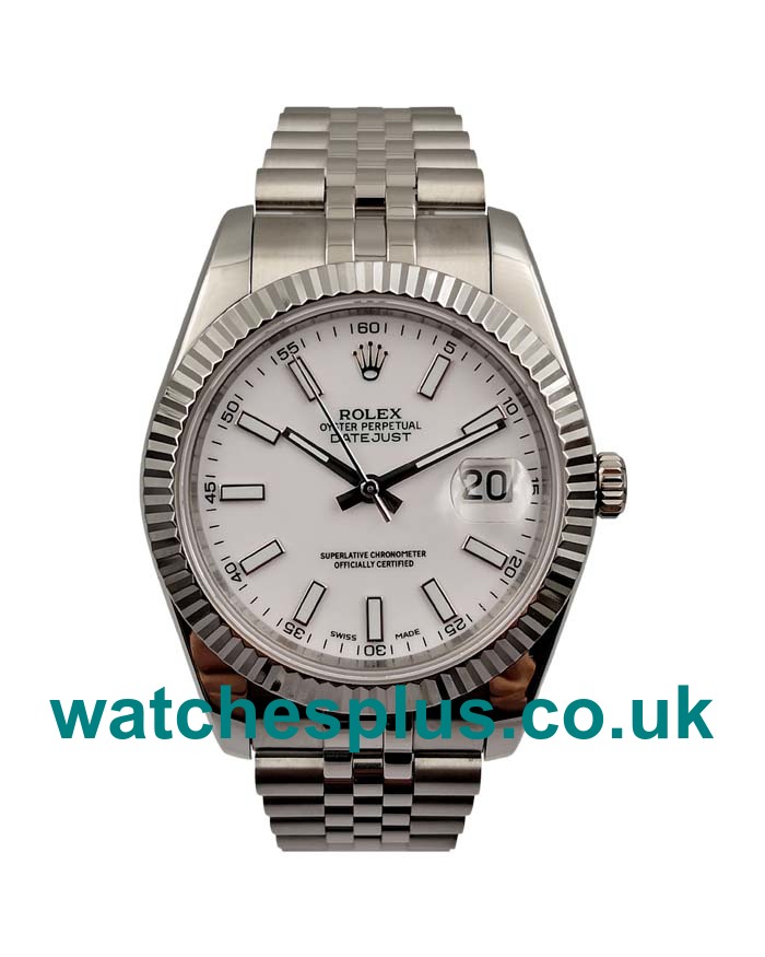 UK AAA Rolex Datejust 116334 Replica Watches With White Dials For Sale